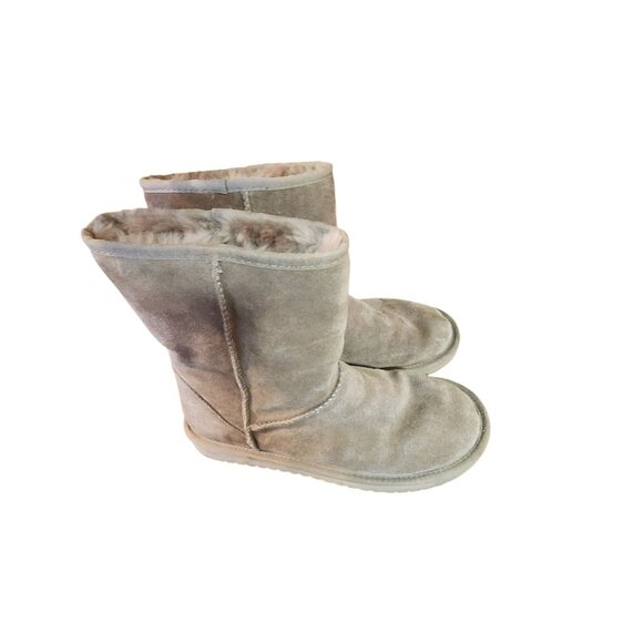 Koolaburra By UGG Womens Tan Mid-Calf Suede Shearling Boots Size 9 - Picture 1 of 9